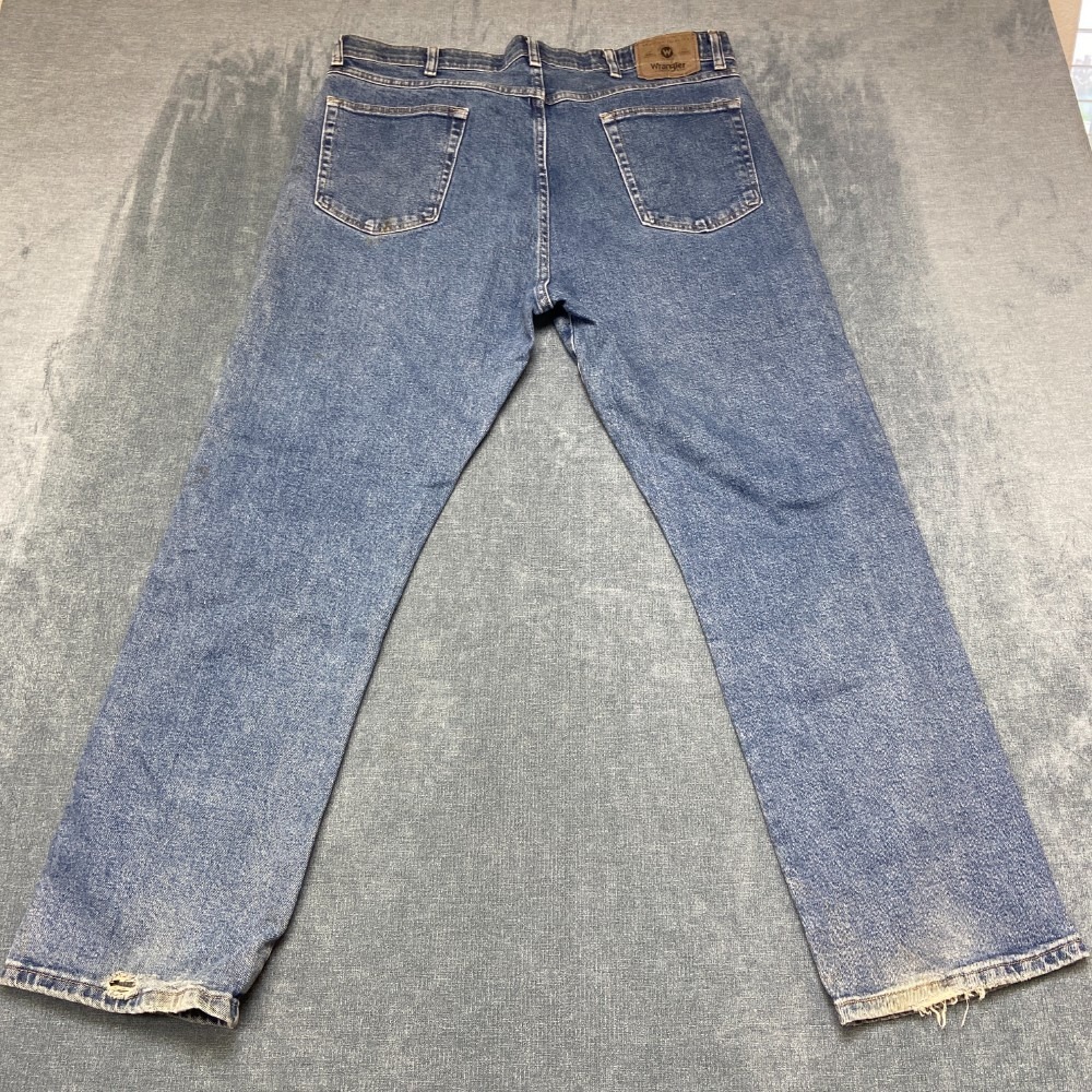 Wrangler Comfort Solutions Series Jeans Mens 38x29 Blue Denim Regular Fit Trendy